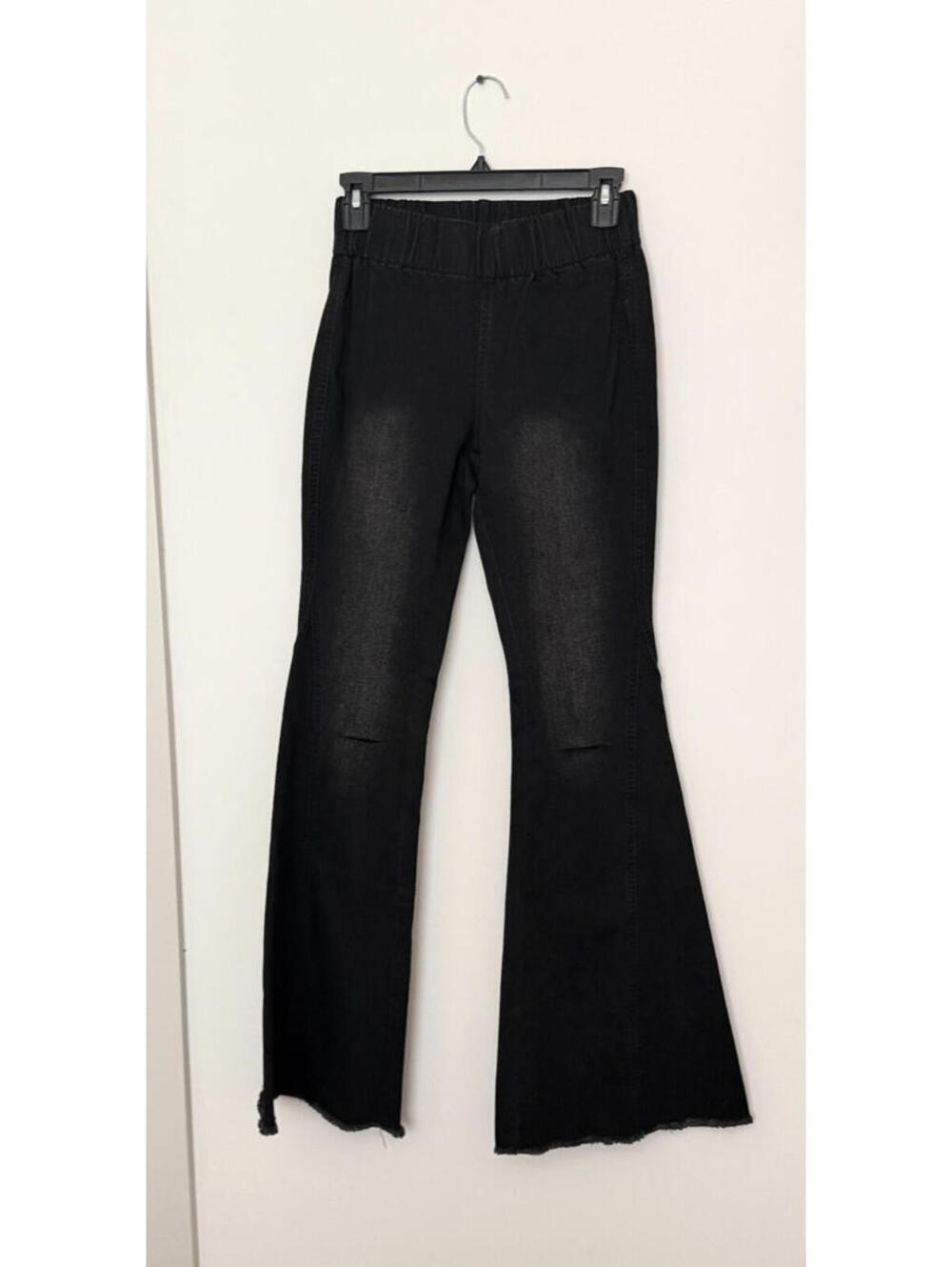 Women's Bell Bottom Jeans Elastic Waist Flared Pants Size 4